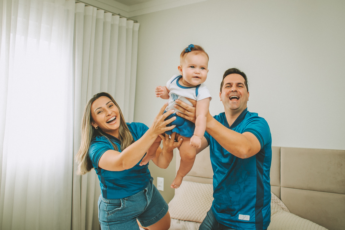 Ensaio de família em casa