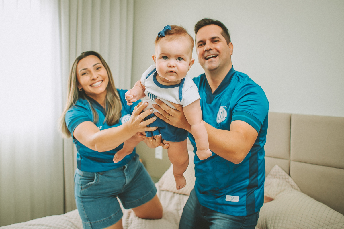 Ensaio de família em casa