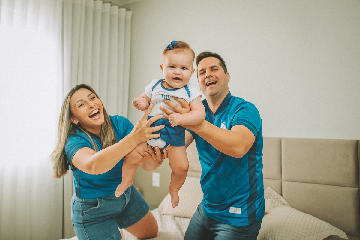 Ensaio de família em casa