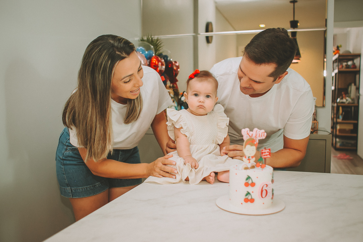 Ensaio de família em casa