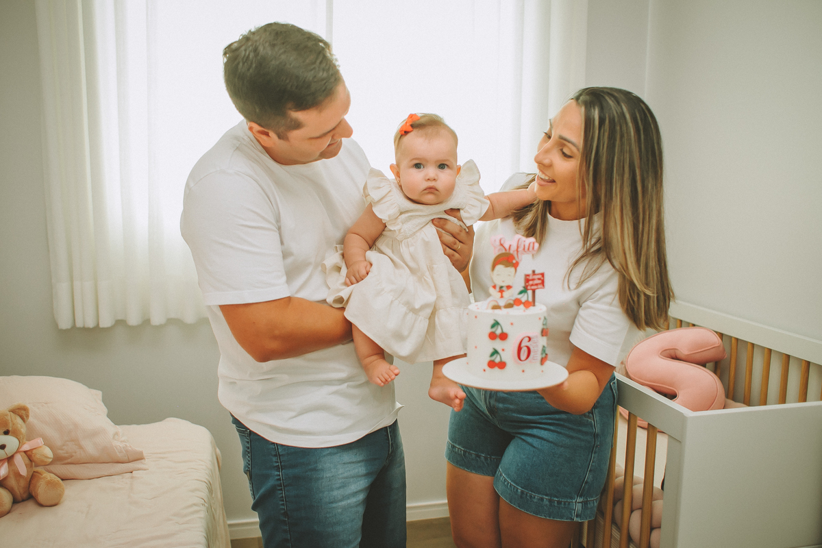 Bolo de mêsversário de 6 meses