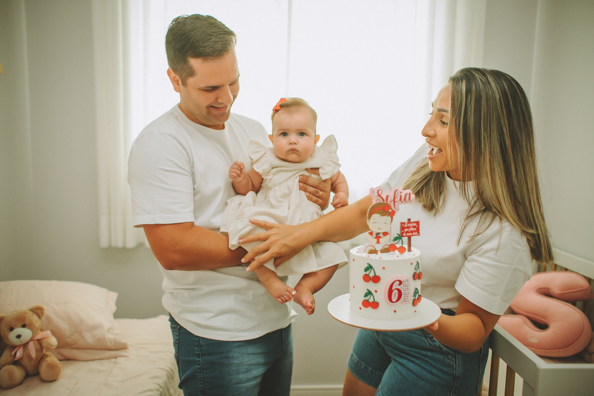 Bolo de mêsversário de 6 meses
