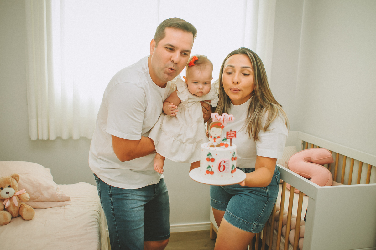 Bolo de mêsversário de 6 meses