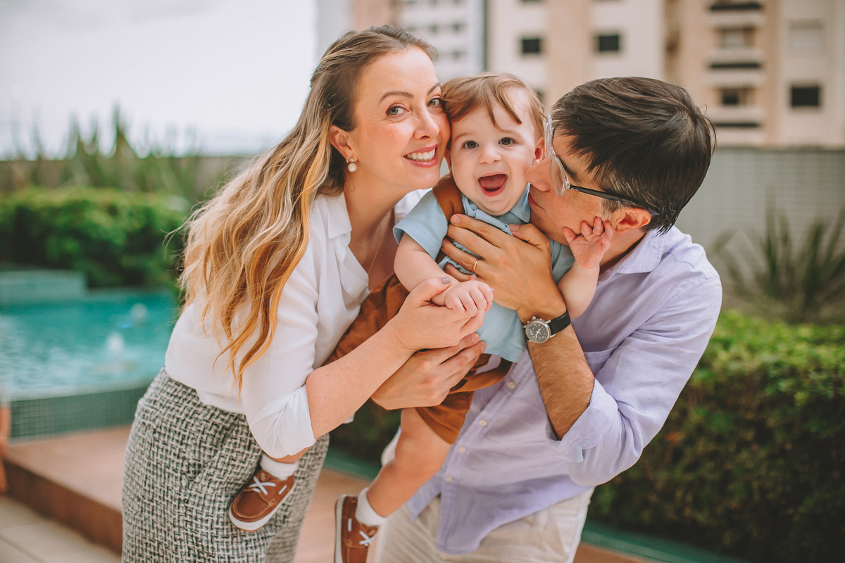 Ensaio fotográfico com os pais na festa do Otávio de 1 ano com o tema O Pequeno Príncipe