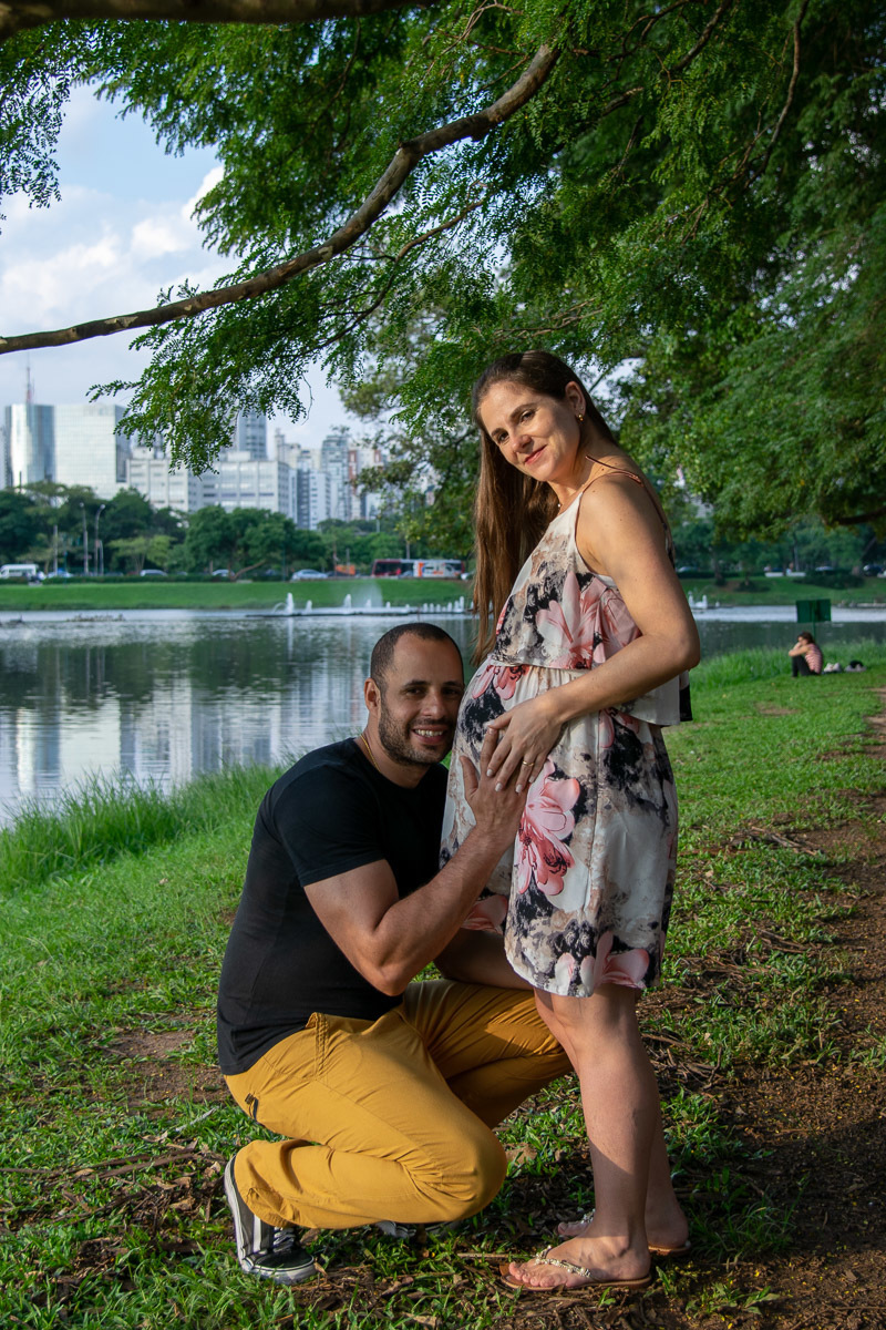 Ensaio gestante - Ouvindo o coração do bebe