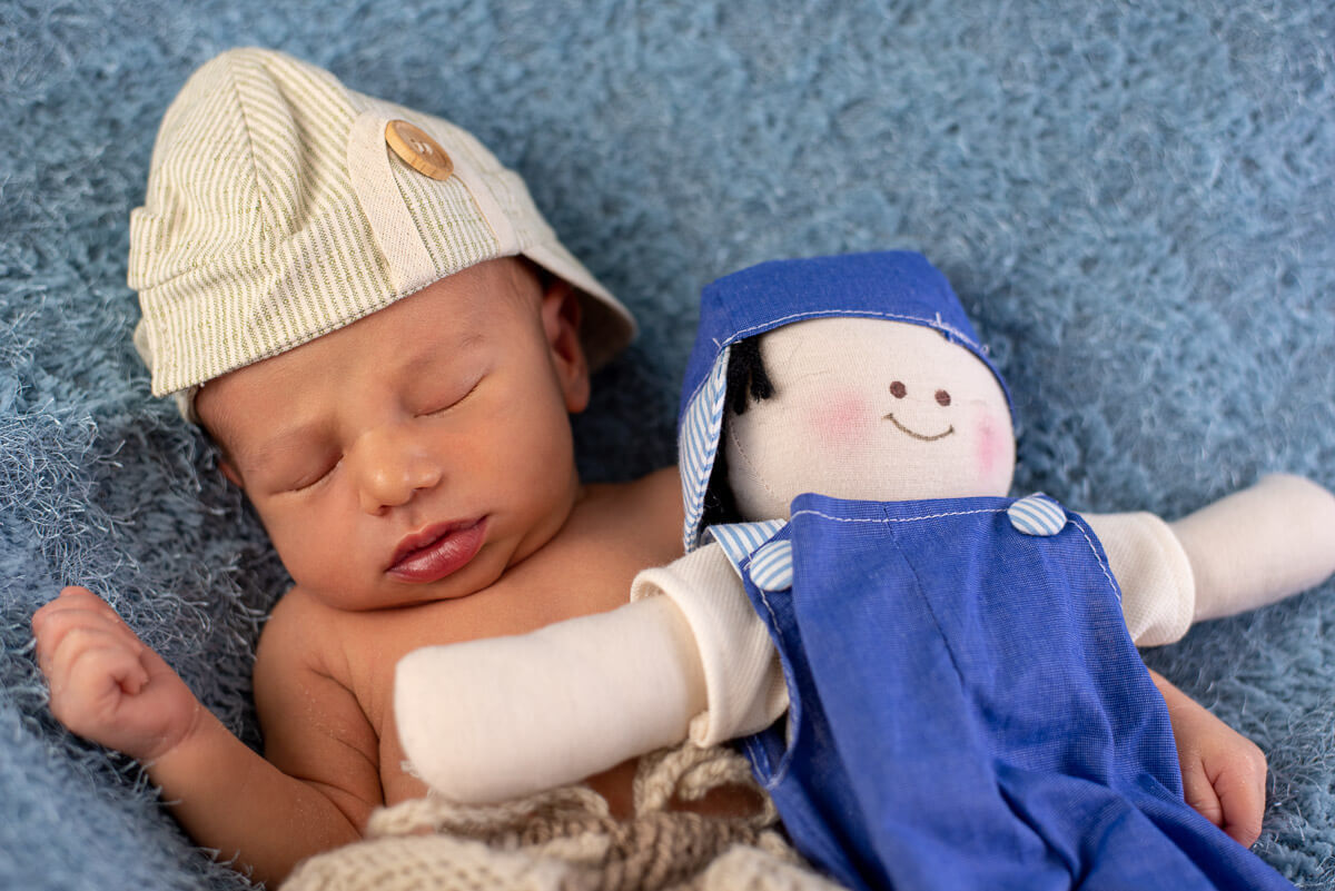 Com meu boneco de pano