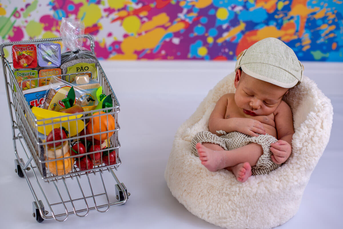Com as compras do supermercado