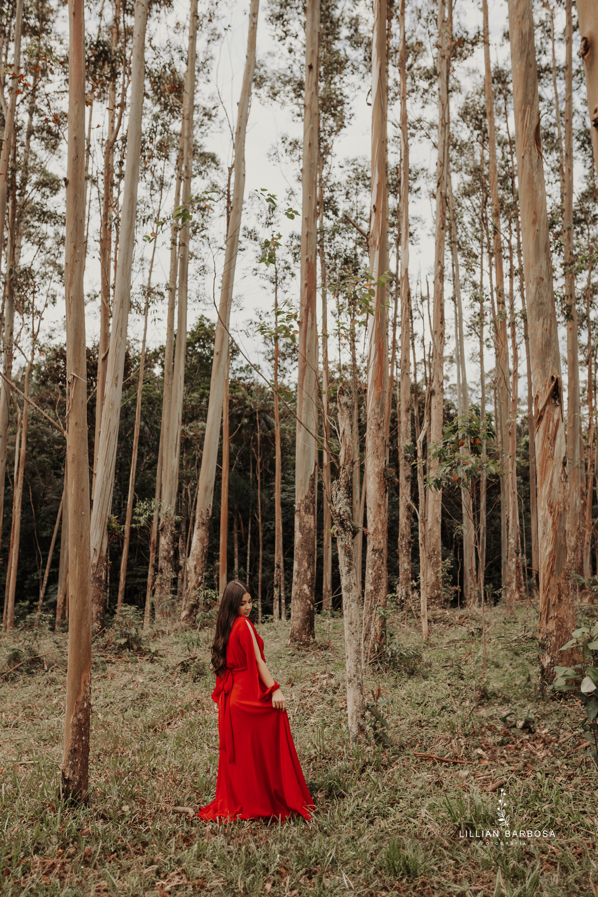 ensaio-de-15-anos-na floresta-vestido-vermelho-rosa-balanço-piscina-vestido-book-de15anos-debutante-fotografa-de-lauro-muller-lillian-barbosa- 