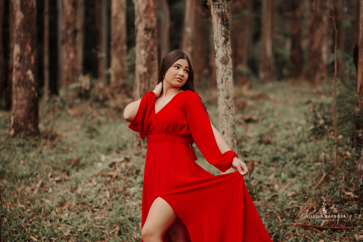ensaio-de-15-anos-na floresta-vestido-vermelho-rosa-balanço-piscina-vestido-book-de15anos-debutante-fotografa-de-lauro-muller-lillian-barbosa- 