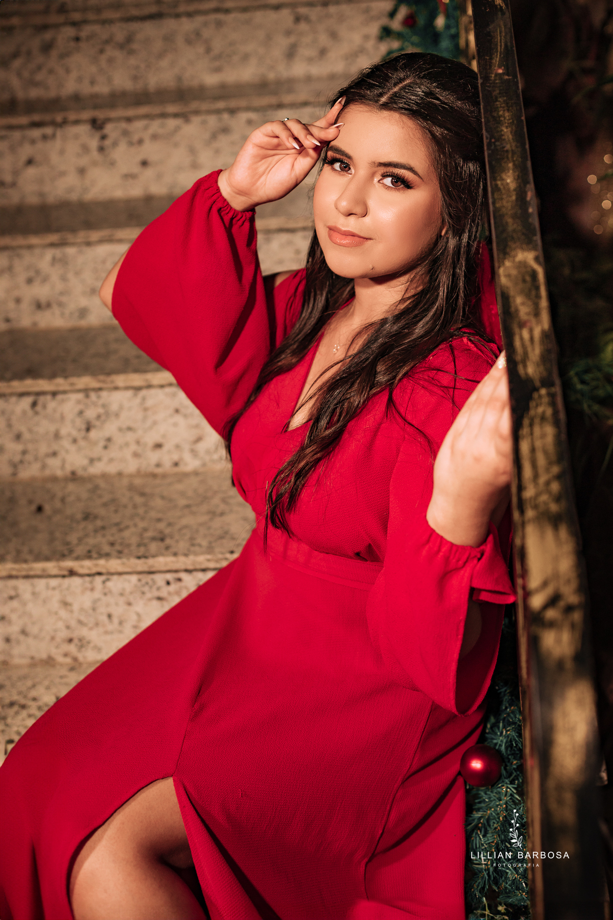 ensaio-de-quinze-anos-castelo-vestido-vermelho-Azul-bege-com-girrasoi-fotografa-de-lauro-muller-santa-catarina