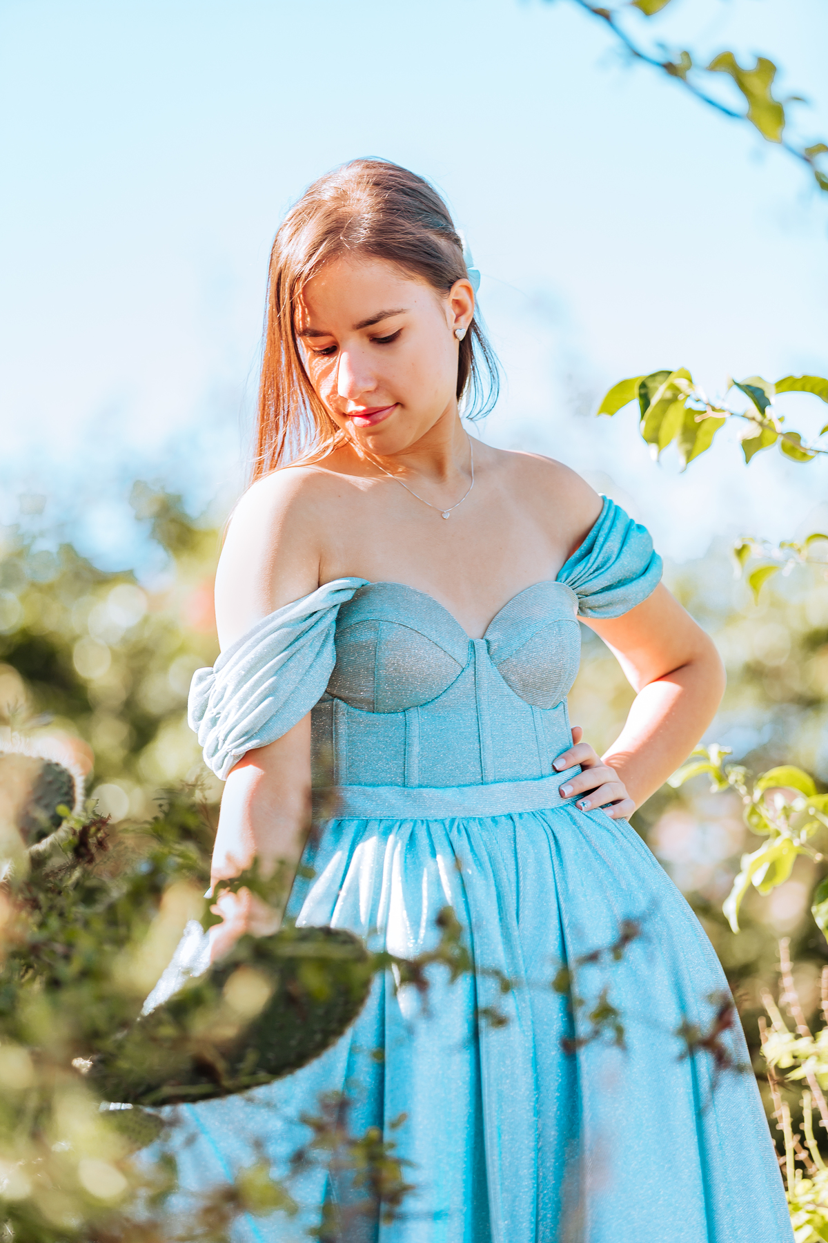 ensaio-de-quinze anos-ensaio-externo-em-treze-de-maio-santa-catarina-vestido-azul-castelo-belvedere-um-do-sol-vestido--lillian-barbosa-fotografia-fotografa-de-lauro-muller-fotogarfa-de-treze-de-maio