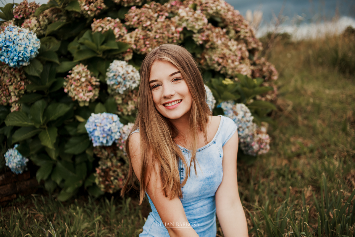 Ensaio externo de 15 anos na serra do rio do rastro hortencias