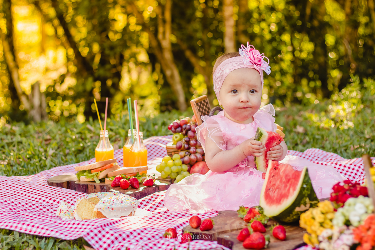 Ensaio de 1 ano de menina em sitio, tema rural, tema fazendinha, smash the cake, smash the fruit, fotografa de lauro muller, lillian barbosa, ensaio em lauro muller, fotos em lauro muller, fotografo de lauro muller, fotografo de orleans, ensaio infantil