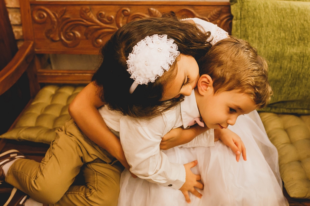 Crianças em Making of de noiva em Brasília - DF pelo fotógrafo profissional de casamentos Philipe Nogueira