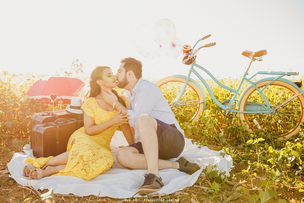 Fotos de noivos com cenário de picnic Brasília Df fotógrafo profissional de casamentos