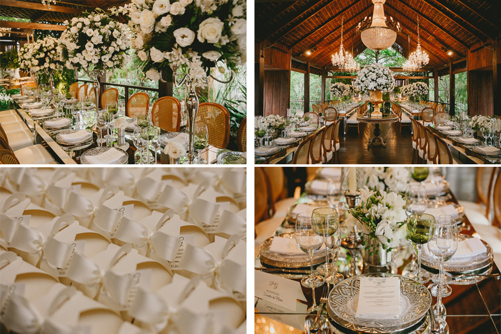 Decoração de casamento verde e branco no Salão de festas Patú Anú Park Way Brasília Df
