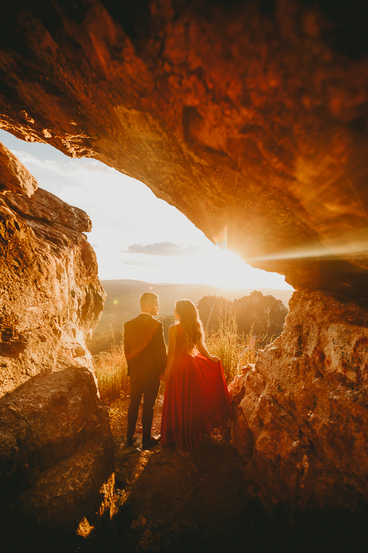 Ensaio Pré wedding com Noiva de vestido vermelho
