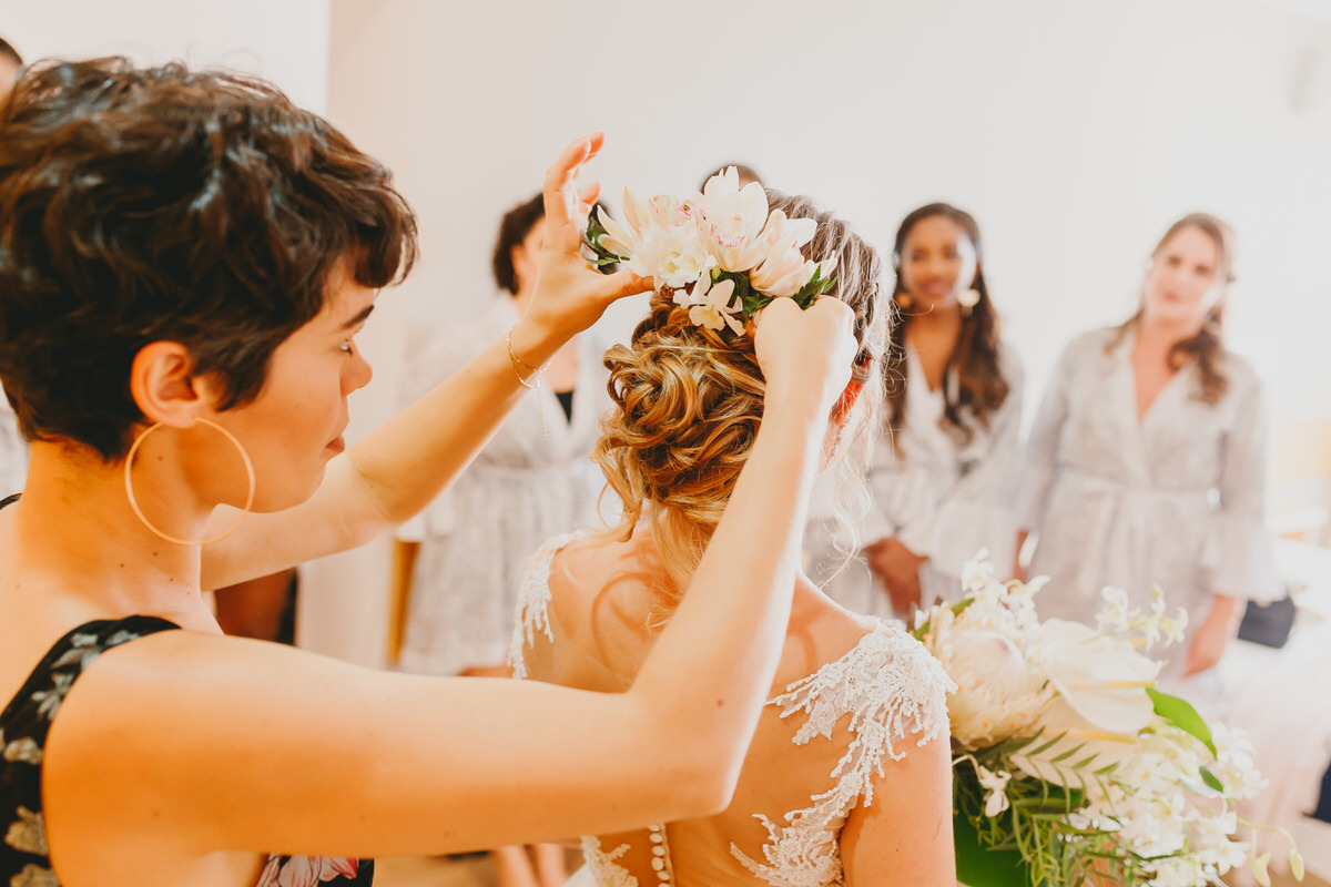 Making of de noiva no salão Brasília Palace Hotel pelo fotógrafo profissional de casamentos Philipe Nogueira Jackeline Monteiro Df