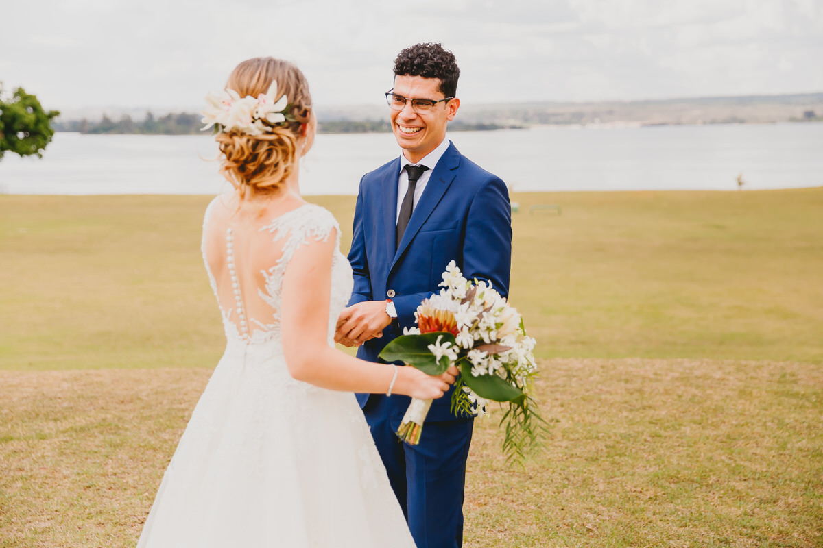 Casal faz First look no casamento Brasília Palace Hotel pelo fotógrafo profissional Philipe Nogueira Df