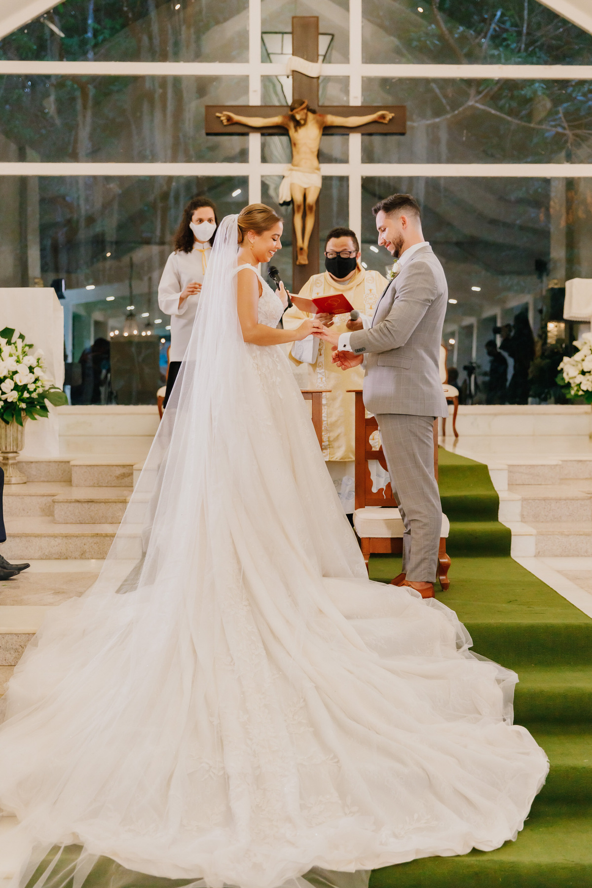 Cerimonia de casamento de dia na capela do Recanto das Águas Brasília Df 