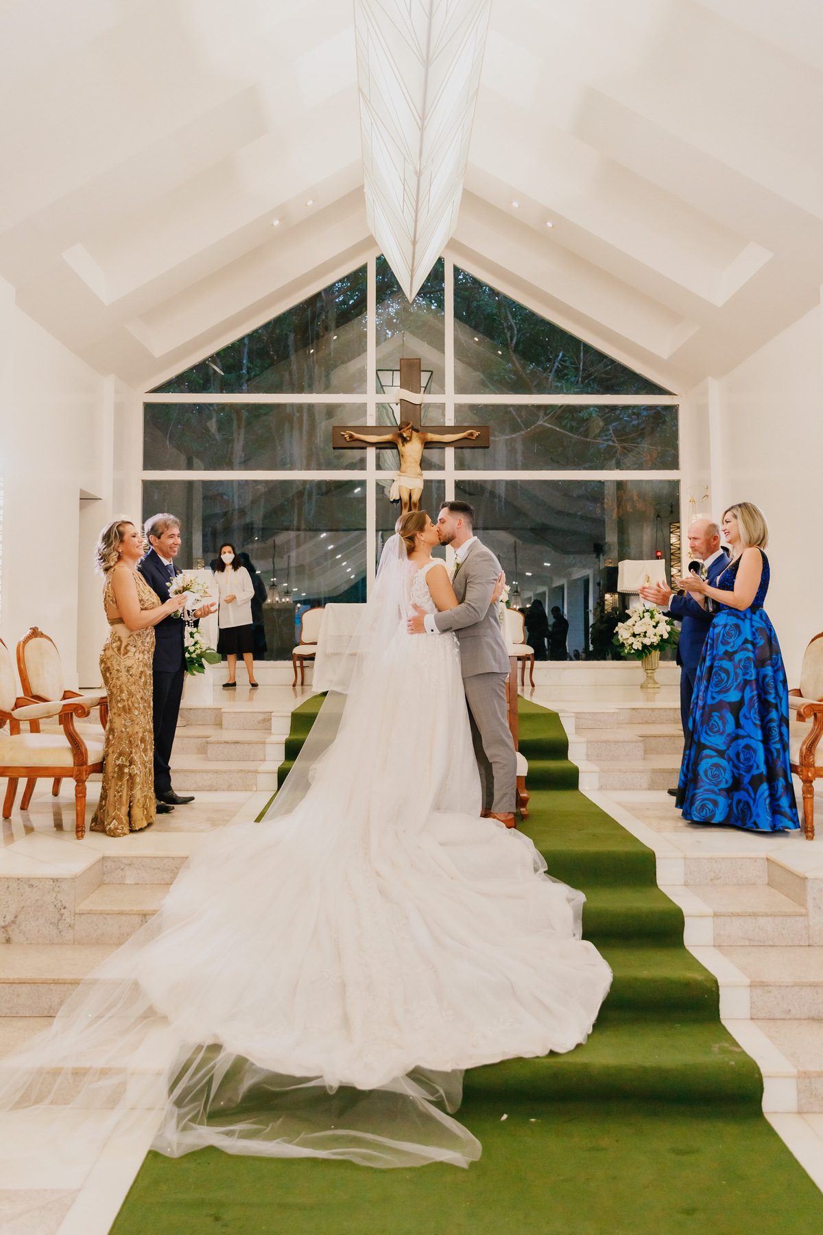 Cerimonia de casamento de dia na capela do Recanto das Águas Brasília Df 