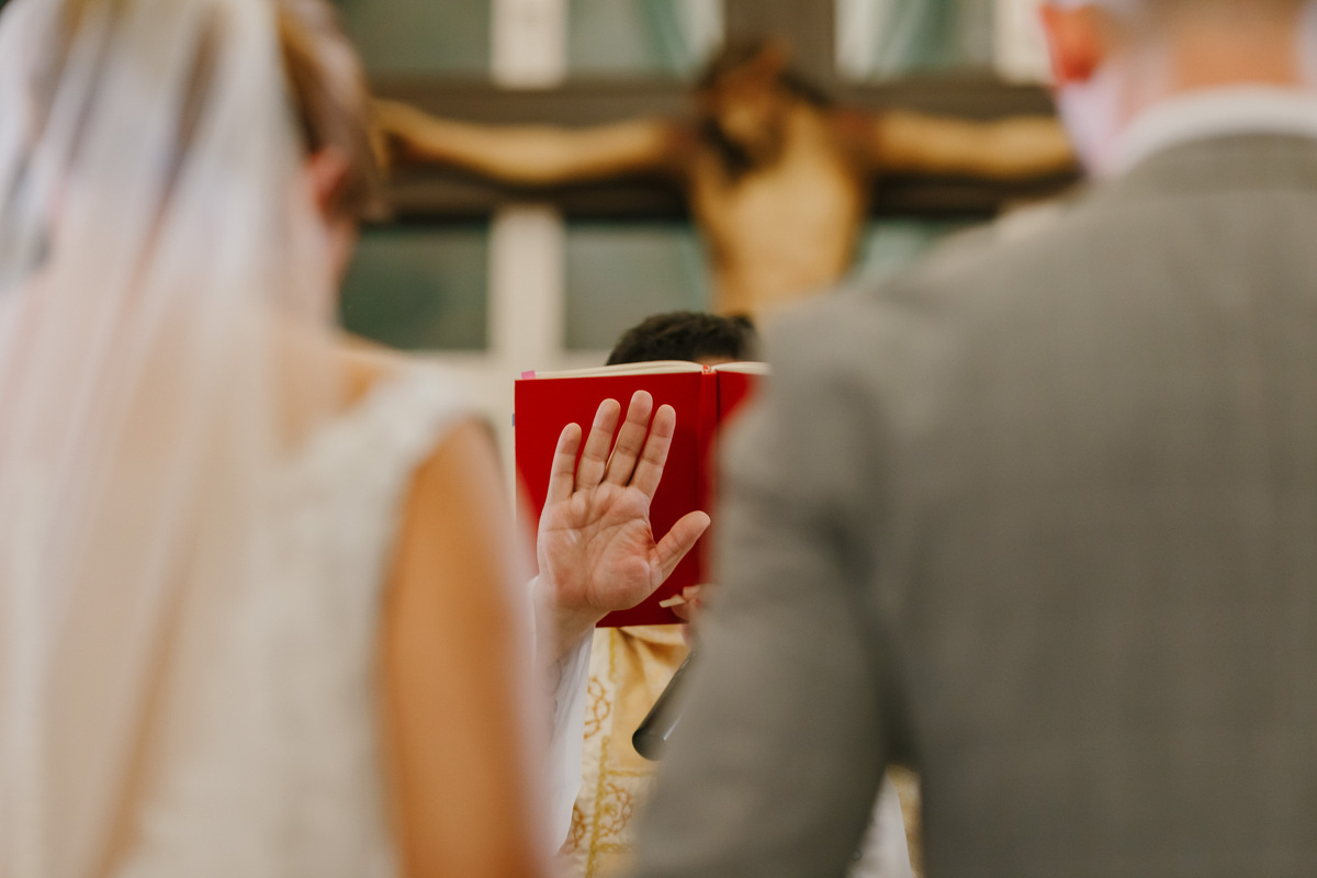 Cerimonia de casamento de dia na capela do Recanto das Águas Brasília Df 