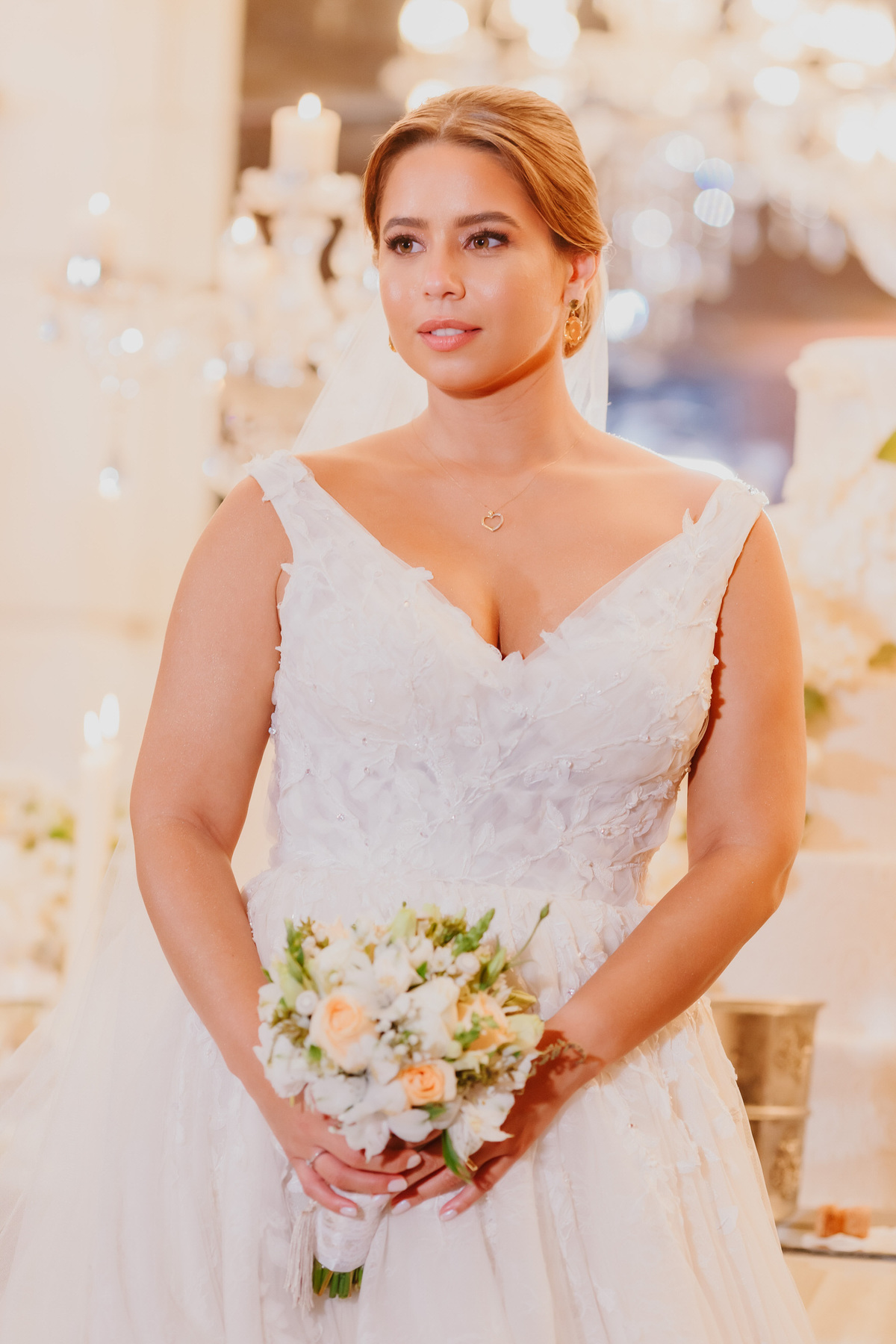 Noivos na mesa de bolo casamento no Recanto das Águas Brasília Df 