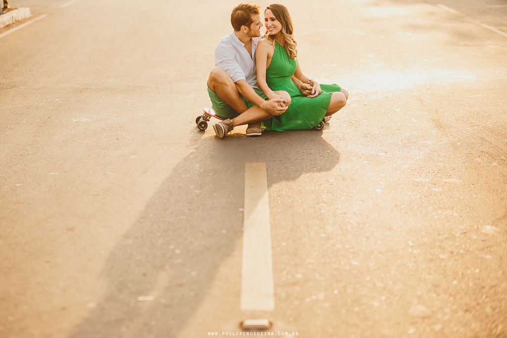 Ensaio de Casal com skate na Ermida Dom Bosco em Brasília DF