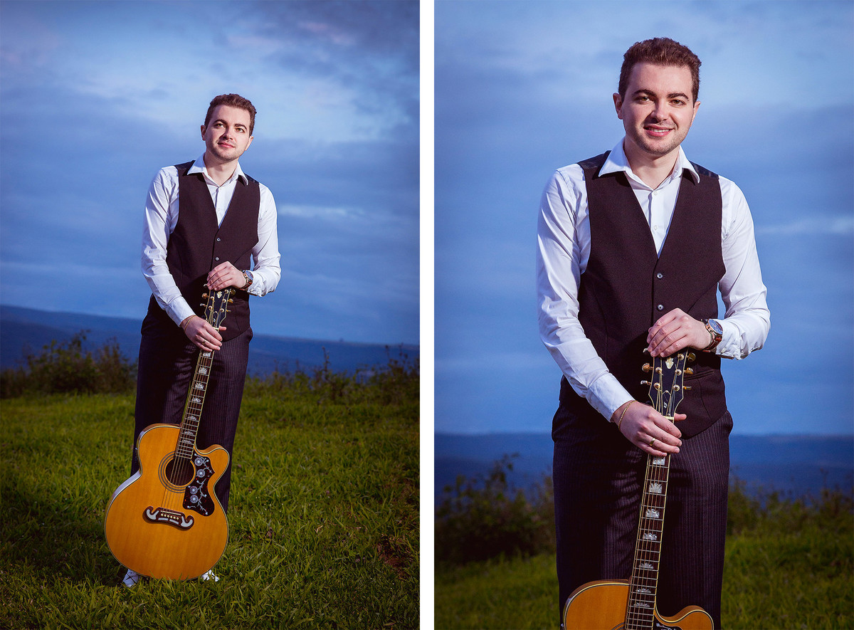 Violão Pre-Wedding Vinícius e Caroline Presidente Nereu Sitio Colina. Fotografia de Eduardo Pasqualini Fotógrafo profissional de ensaio e casamento em Rio do Sul, Santa Catarina, Brasil.