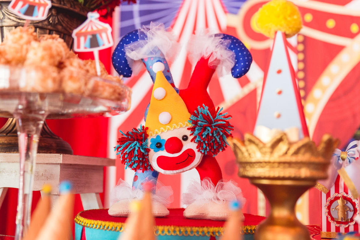 Palhaço decorativo Aniversario infantil Anthony Casa Bela Aliança Eventos Fotografia Eduardo Pasqualini Fotógrafo profissional em Rio do Sul, Santa Catarina, Brasil. Sanny e Jon Mesquita.