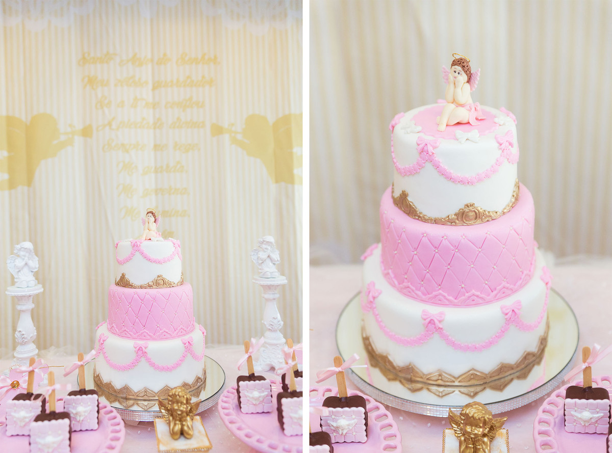 Bolo. Batizado Maria Laura. Casa de Eventos Bela Aliança. Fotografia de Eduardo Pasqualini, fotógrafo em Rio do Sul, Santa Catarina.