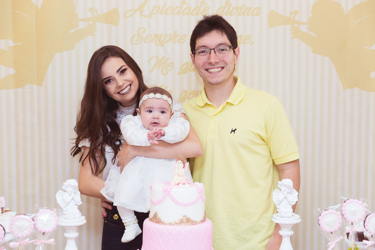 Padrinhos. Batizado Maria Laura. Casa de Eventos Bela Aliança. Fotografia de Eduardo Pasqualini, fotógrafo em Rio do Sul, Santa Catarina.