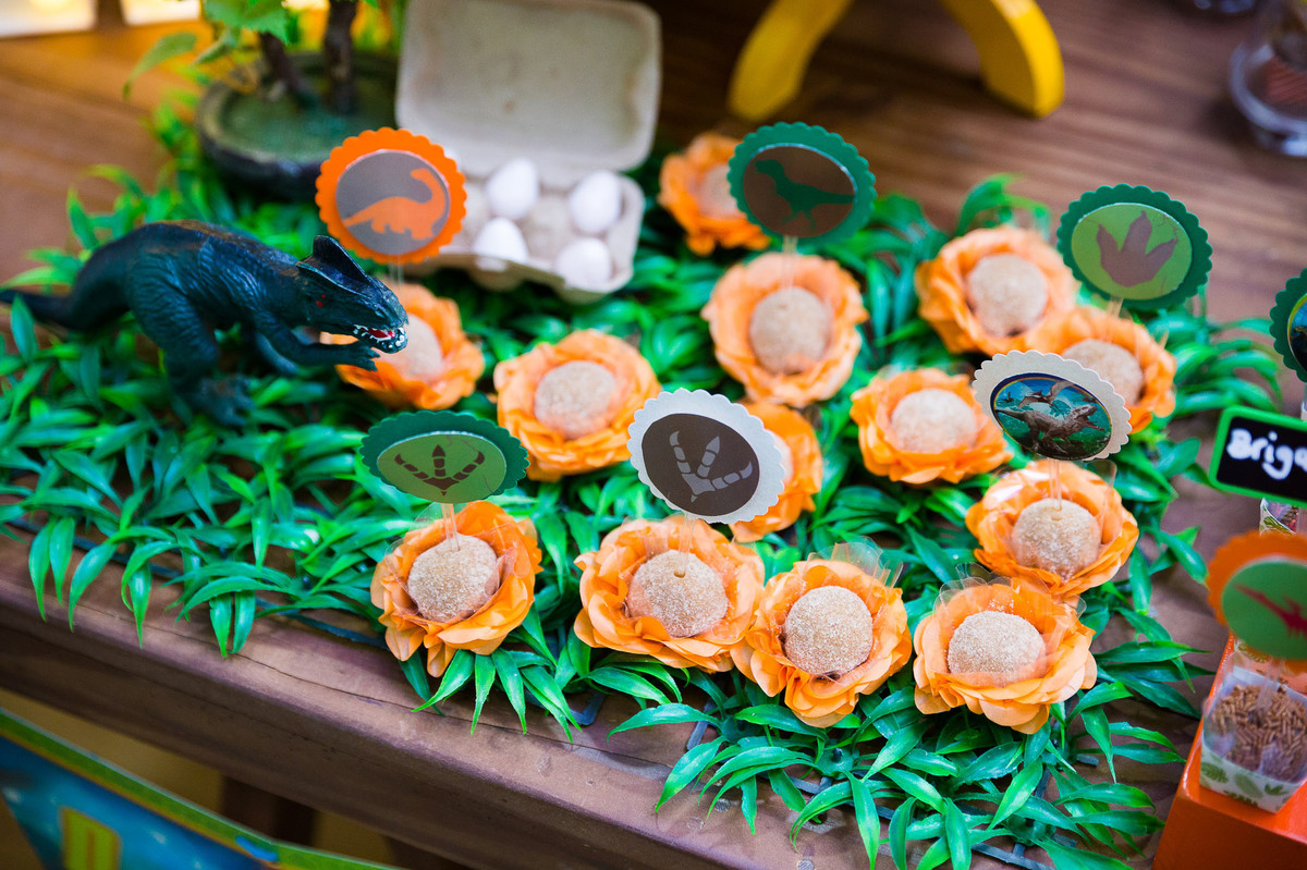 Pegadas de dinossauros. Aniversário Infantil Espaço 10. Fotografia de Eduardo Pasqualini Fotógrafo em Rio do Sul, Santa Catarina, Brasil.