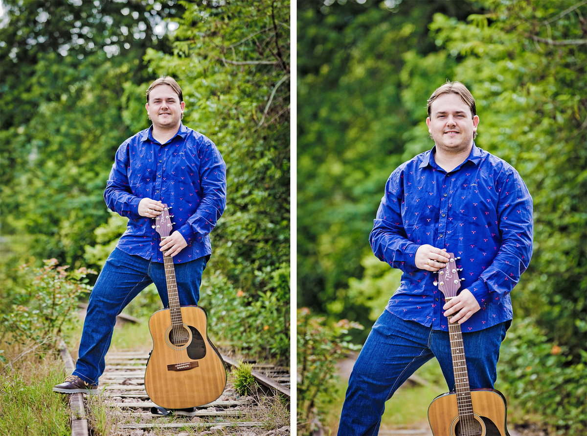 Tocador de violão. Pré-wedding Lidiane e Bruno. Vidal Ramos, SC. Fotografia de Eduardo Pasqualini, fotógrafo de casamentos e ensaios em Rio do Sul, Santa Catarina.