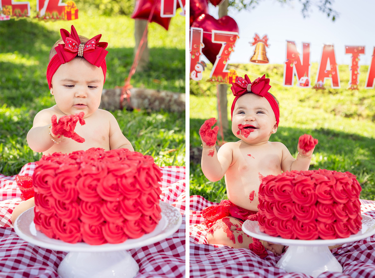 Se sujando com bolo. Fotografia de Eduardo Pasqualini, fotógrafo de ensaios e família em Rio do Sul, Santa Catarina.
