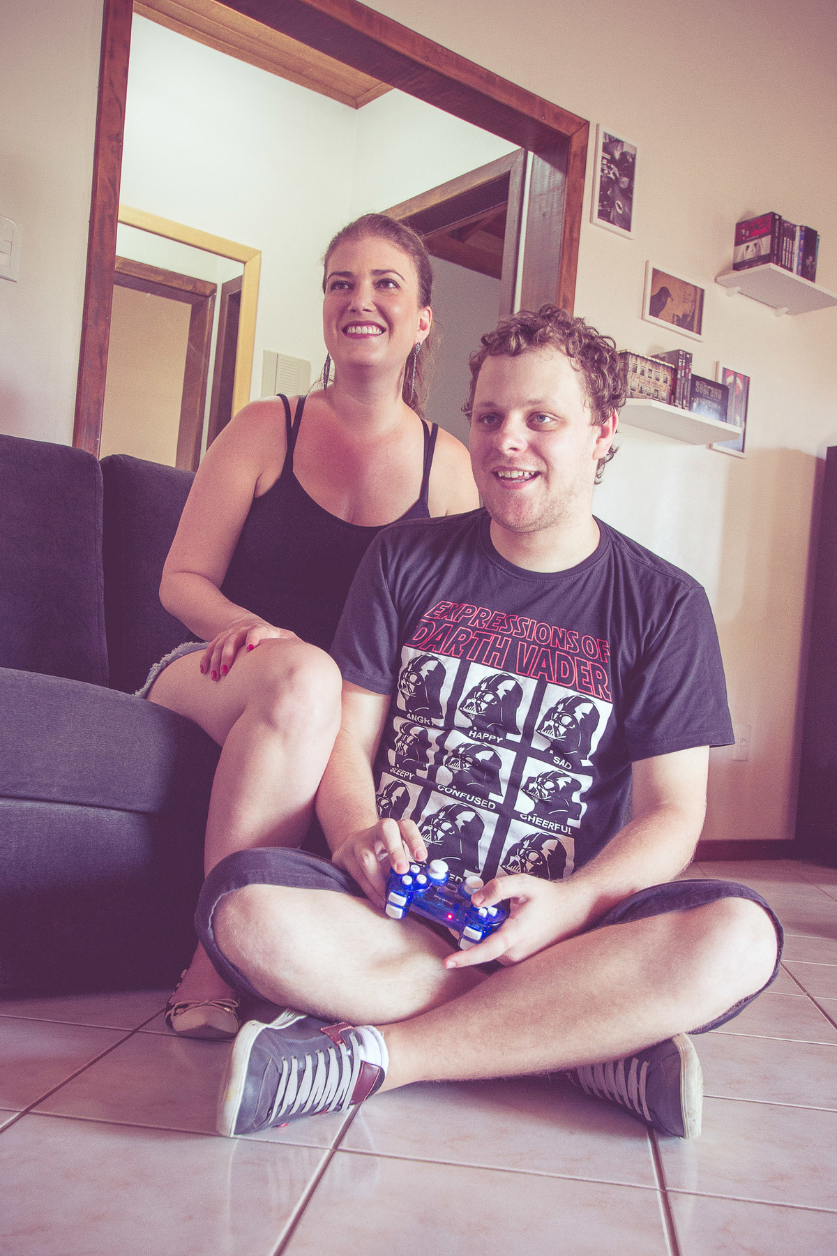 Uma geração fantástica, noivos gamers. Fotografia de Eduardo Pasqualini Fotógrafo profissional de ensaio e casamento em Rio do Sul, Santa Catarina, Brasil.