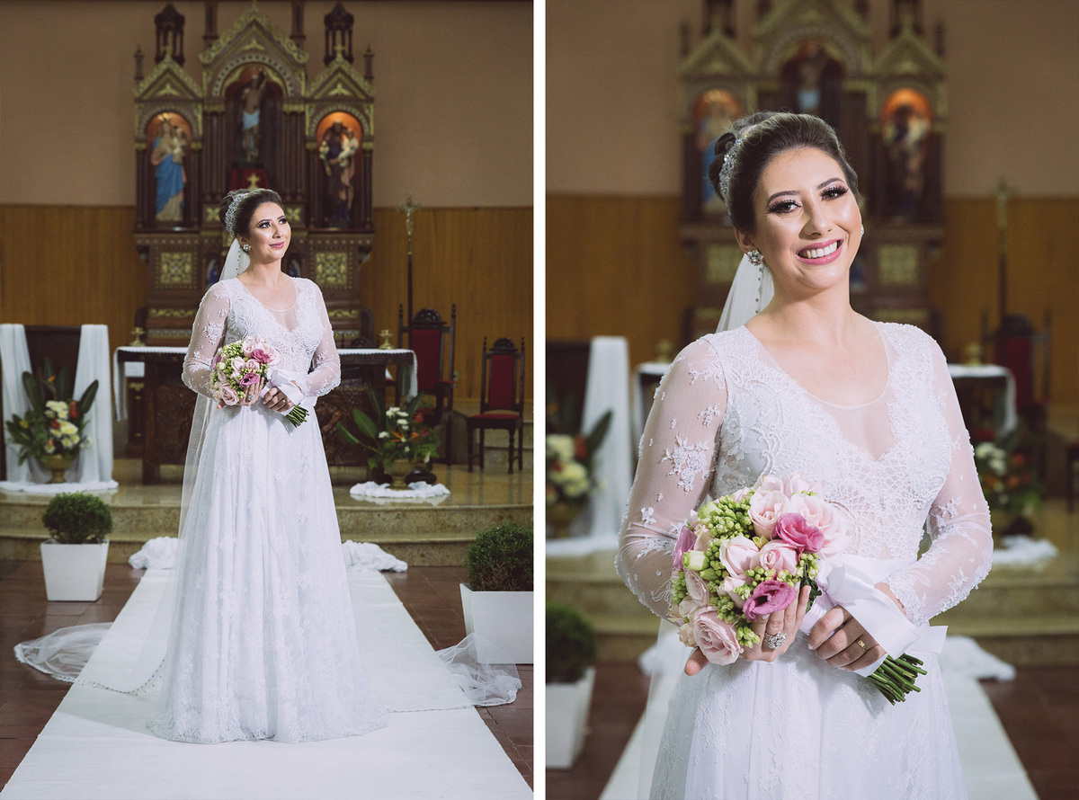 A noiva. Casamento Lidiane e Bruno, Vidal Ramos, SC, Clube Fluminense. Fotografia de Eduardo Pasqualini, fotógrafo de casamentos e ensaios em Rio do Sul, Santa Catarina.