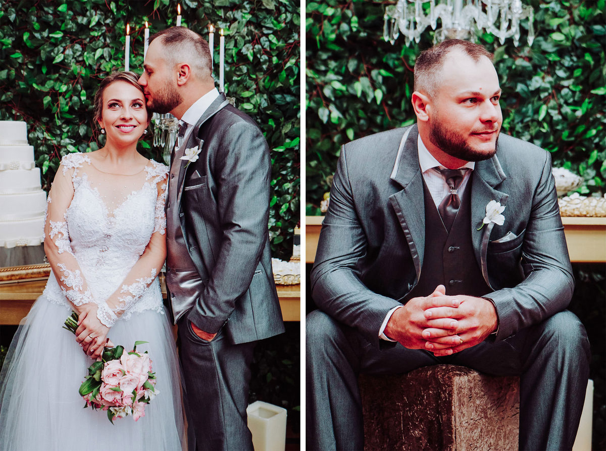 Casal e o noivo. Casamento Tânia e Jorge. Casa Madrid Eventos, Igreja Matriz Catedral São João Batista. Fotografia de Eduardo Pasqualini, fotógrafo de casamentos e ensaios em Rio do Sul, Santa Catarina.
