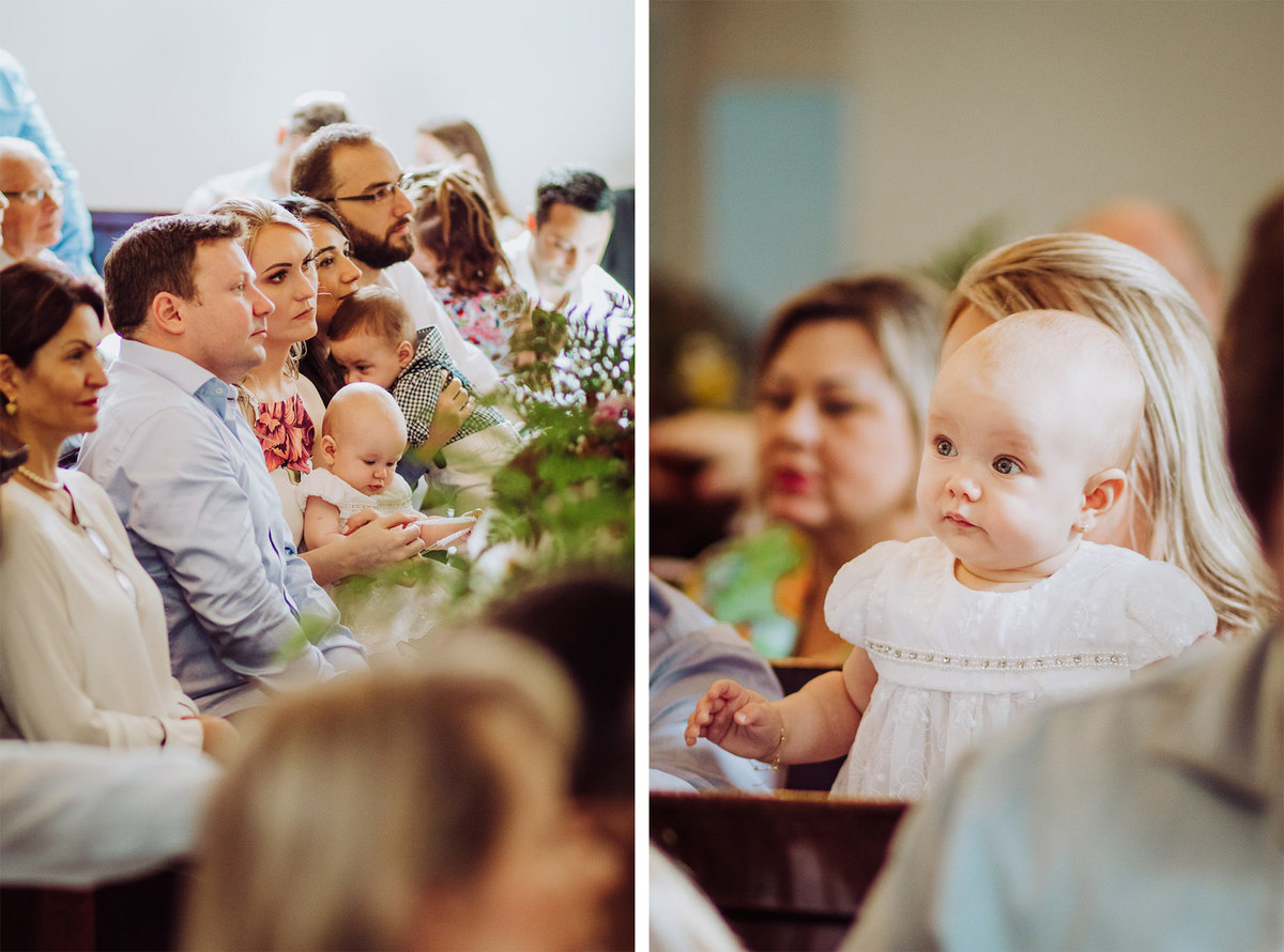 Na missa. Batizado Igreja Luterana, Casamento. Fotografia de Eduardo Pasqualini, fotógrafo de casamentos e ensaios em Rio do Sul, Santa Catarina.