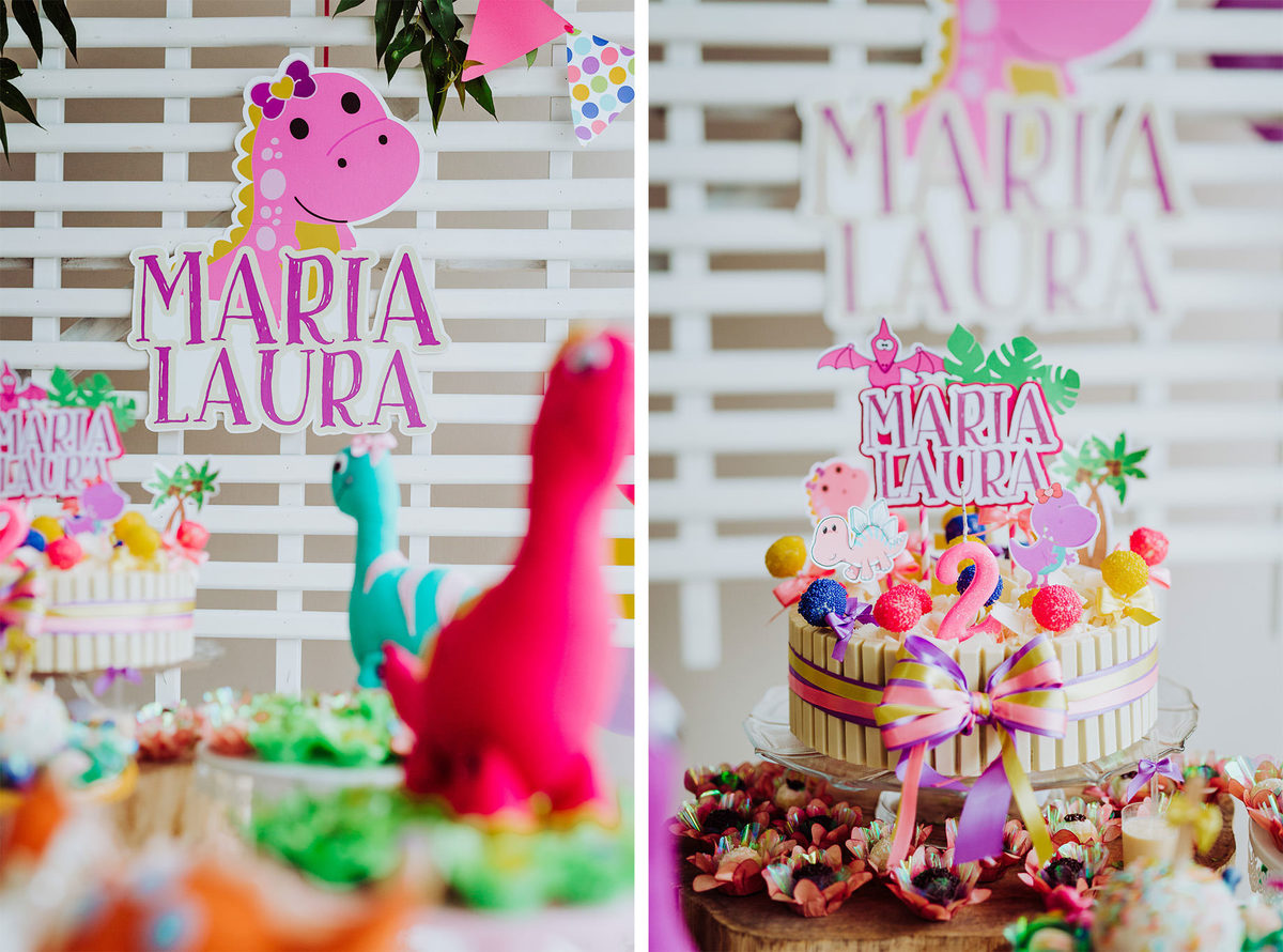 Festa Infantil. Decoração Dinossauro. Aniversário 2 Aninhos Maria Laura Figueiredo Laurindo. Fotografia de Eduardo Pasqualini, fotógrafo de casamento, família e ensaios em Rio do Sul, Santa Catarina.