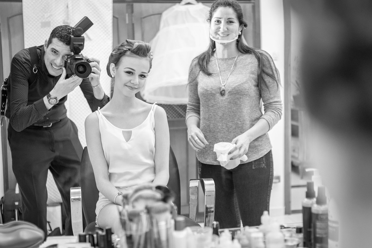 Por trás da produção. Aniversário de 15 anos. Fotografia de Eduardo Pasqualini Fotógrafo profissional de ensaio e casamento em Rio do Sul, Santa Catarina, Brasil.