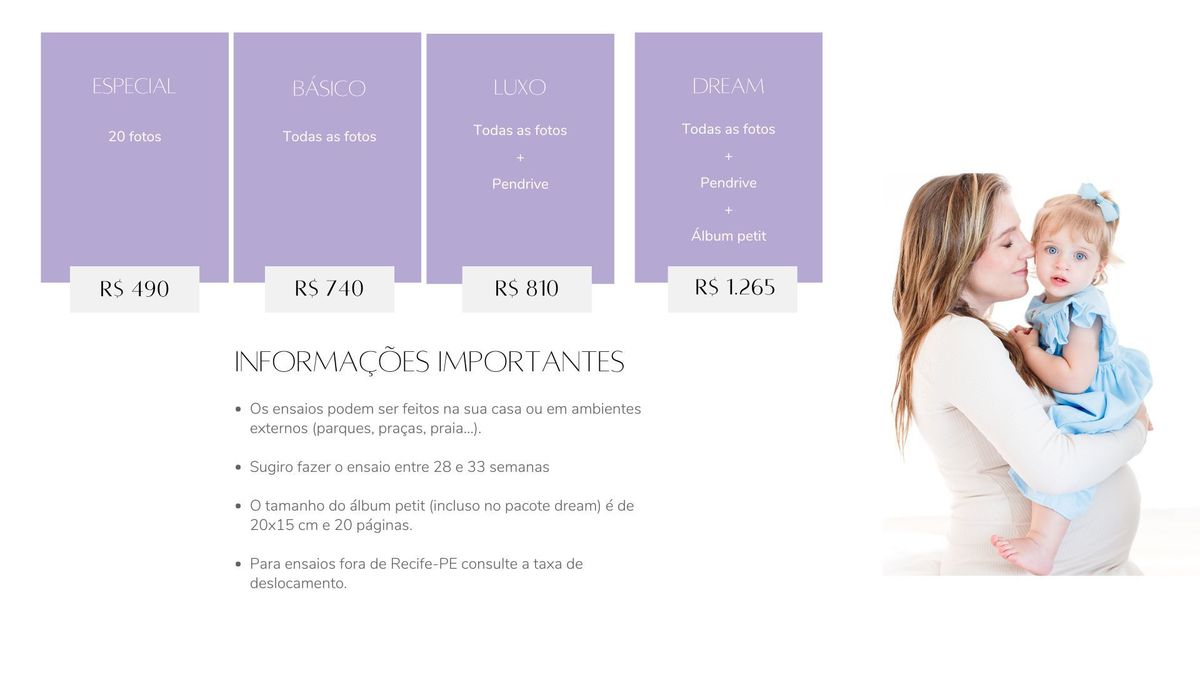 preço fotografa recife