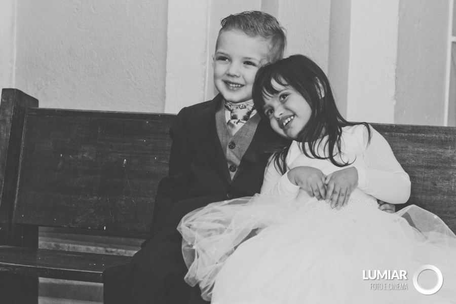 pajem e daminha se divertindo