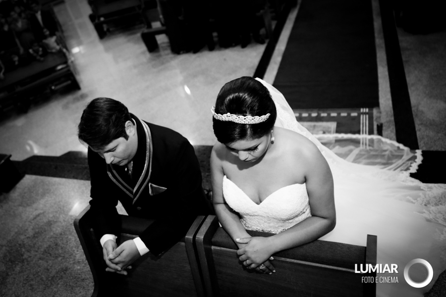 barbara e carlos abençoados no casamento