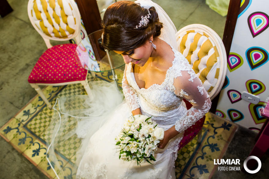 noiva se preparando para o casamento