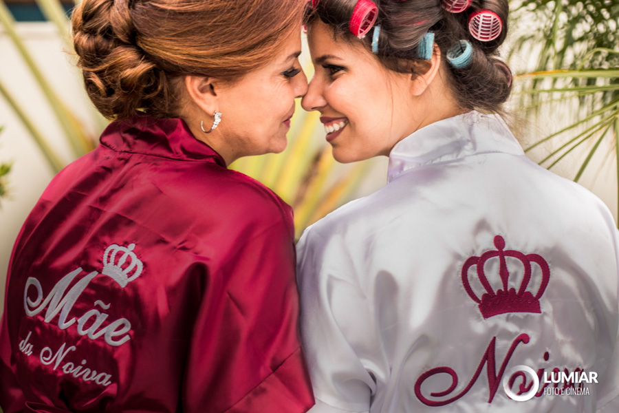 mãe e filha no making of