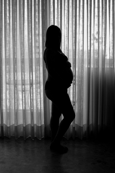 fotografia de gestante silhoutte