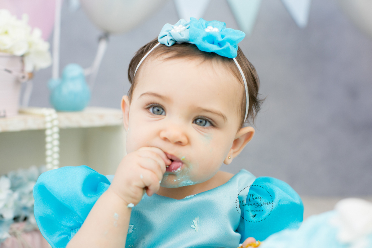 ensaio de bebe com bolo