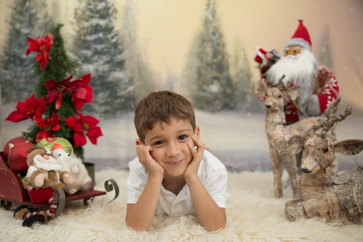 fotografia de criança de natal
