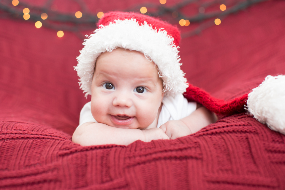 ensaio de natal de bebe
